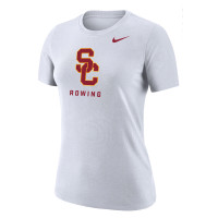 USC Trojans Women's Nike White SC Interlock Rowing Dri-FIT Cotton T-Shirt